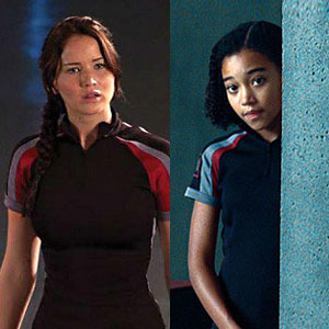 The Hunger Games, Movie, Jennifer Lawrence, Amandla Stenberg The Hunger Games, Movie, Jennifer Lawrence, Amandla Stenberg